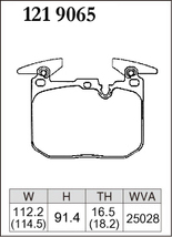 ディクセル ブレーキパッド プレミアムタイプ フロント BMW 3シリーズ(F30) 320d 3D20 8C20 H24.9～H31.3 op.MPB Fr:370mm Rr:345mm DISC_画像2