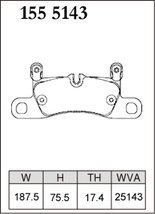 DIXCEL ディクセル ブレーキパッド Xタイプ リア用 ポルシェ カイエン (958) ターボ 92AM48A 92ACFTA H22.3～H29.12 V8 4.8L 500ps&520ps_画像2