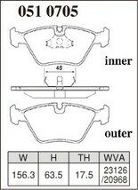 ディクセル ブレーキパッド ES フロント ジャガー XJR(NAW) JLFB J15MA J15MB H9.10～H15.4 V8 スーパーチャージャー 4.0L 812317～878717_画像2