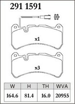 DIXCEL ディクセル ブレーキパッド Mタイプ フロント用 マセラティ クアトロポルテ S MQP30A H25.4～ 3.0L メディアムブレーキ Fr.6POT_画像2