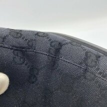 【中古】GUCCI ローファー＜靴＞グッチ シューズ ブラック キャンバス パンプス ヒール 37 1/2 ブランド ロゴ_画像7