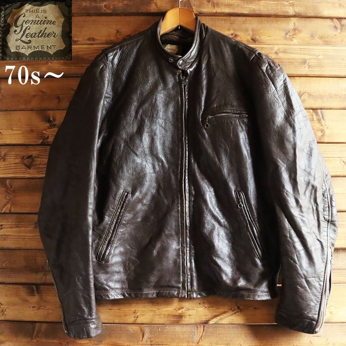 ヤフオク! -「genuine leather ジャケット」の落札相場・落札価格