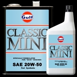 送料無料！　Gulf　CLASSIC MINI　ガルフ　クラシックミニ　20W-50　部分合成油　Part Synthetic　20L缶　エンジンオイル