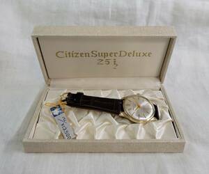  beautiful goods Citizen super Deluxe 25 stone outer box * inside box attaching CITIZEN SUPER DELUXE