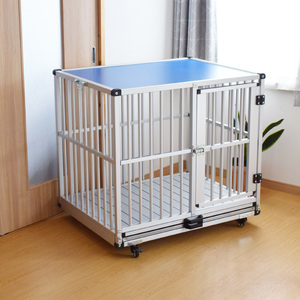 aru pet AL-86 dog cage dog . aluminium material .. specification business use indoor for with casters .