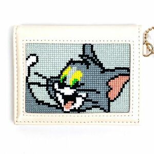  Tom . Jerry Tom pass case pixel GY ticket holder gray 