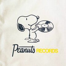 スヌーピー PEANUTS ショルダートート テ゛ィスク PEANUTS RECORDS かばん 帆布(PWD)_画像2