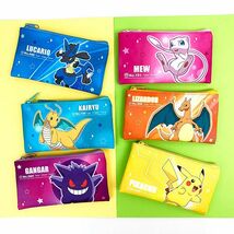 ポケットモンスター ルカリオ フラット マルチポーチ スターライト ポーチ ペンポーチ 学校 オフィス_画像6