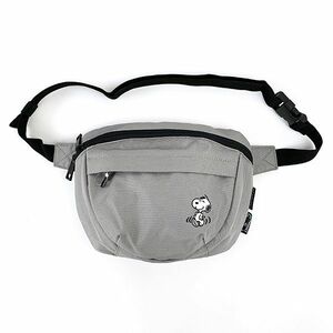 Snoopy PEANUTS RE-PET waste to pouch LGY SN body back light gray 