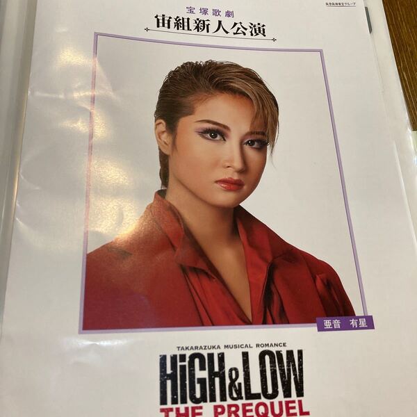 宝塚宙組 High &low 新人公演 プログラム 亜音有星