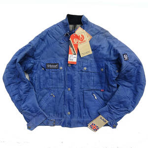 デッド新品タグ付き正規英国製BELSTAFF ベルスタッフ Belstaff BRIGAND BLOUSONブリガンドブルゾンBel 711506BLUETTEチェック柄ショート丈M