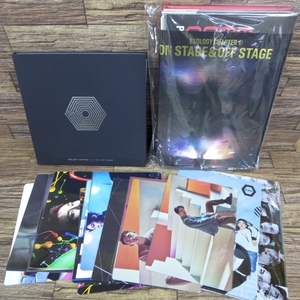 ◆EXO EXOLOGY CHAPTER 1 ON STAGE & OFF STAGE 写真集／The Lost Planet 韓国版CD2枚組／クリアファイル オリジナル下敷きセット◆z29836