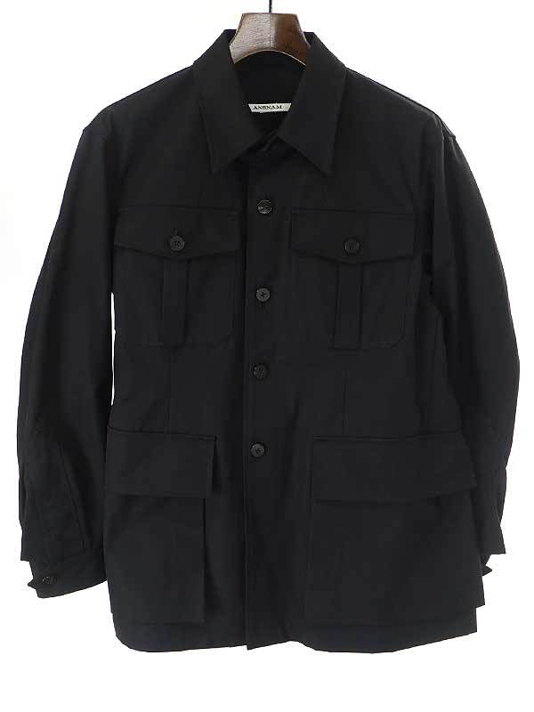 新品で購入 コットン 21AW 1 ブラック メンズ シャツジャケット テーラードジャケット
