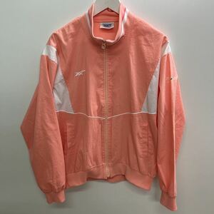 【美品】90s ヴィンテージアシックストラックジャケット　サーモンピンク　サイズL相当