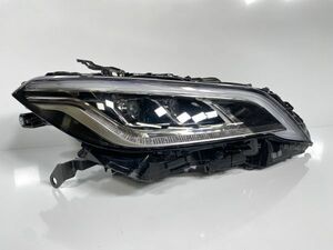 極美品/破損キズ無 クラウン HV AZSH20 純正 右ヘッドライト 右ライト LED ブラック 3眼 シーケンシャル 81145-30M60 30-452 K 管理16211h2