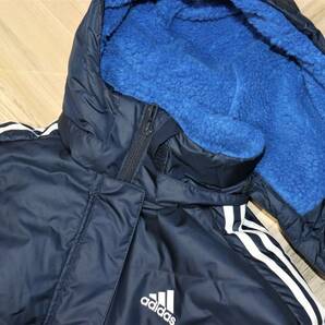 送料無料 即決【未使用】 adidas ★ 裏ボア ベンチコート (130cm) ★ アディダス MUST HAVES BOA COAT GD9123 保温 ロングの画像7