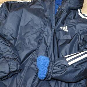 送料無料 即決【未使用】 adidas ★ 裏ボア ベンチコート (130cm) ★ アディダス MUST HAVES BOA COAT GD9123 保温 ロングの画像8