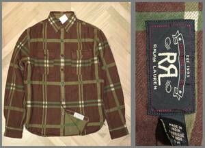 特価即決【未使用】 RRL ★ MATLOCK WS LONG SLEEVE SPORT SHIRT COTTON (Sサイズ) ★ ダブルアールエル ラルフローレン ネルシャツ