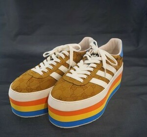 ◆ 極美品 GUCCI / グッチ adidas GAZELLE / アディダス ガゼル スニーカー ストライプ 2022年 サイズ：US7 1/2 （24.5㎝相当）133017