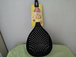 【送料割安】【未使用品】（株）アルティス BIG STRAINER SPOON ビックストレーナースプーン たっぷりざる 湯切り ブラック 日本製