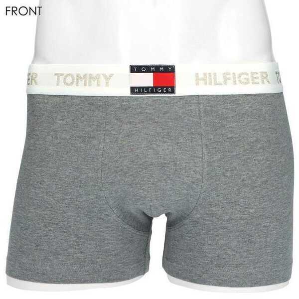 TOMMY HILFIGER トミーヒルフィガー HOLIDAY TRUNK 85ホリデー オーガニックコットン 前閉じ ボクサーパンツ 53311972 ミドルグレー XL