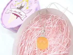 [ не использовался ]Q-Pot. × Sailor Moon иллюзия. серебряный кристалл часть dufryui колье / подвеска 2018 сотрудничество ограничение перевод иметь 