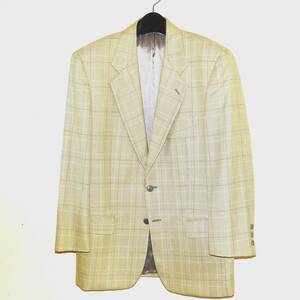  almost unused Bally BALLY jacket light brown series check EU46/ Japan M Italy made high class cloth use regular price 18 ten thousand jpy 
