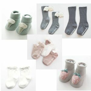 mineka ベビーコットンソフトソックス　キッズ赤ちゃん 靴下　8枚組　福袋　6ヶ月-3歳適用