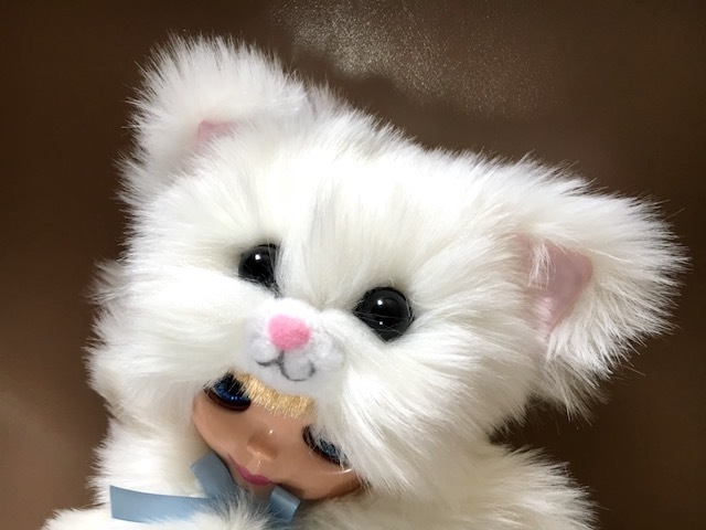 タカラブライス用服 白い子猫と忘れな草 着ぐるみ Blythe ブライス 勿忘草