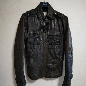 【美品】DIESEL leather jacket レザーライダース