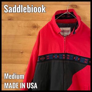 【Saddlebiook】80s USA製 ジャケット ブルゾン アウター 裏地ブランケット 中綿 キルティング M US古着