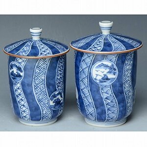 京焼！ 鳳山 ☆丸紋祥瑞・蓋付組湯呑☆ UHM903 新品 湯呑 汲出 煎茶 茶器 フリーカップ ギフト