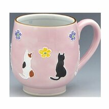 京焼！ 昇峰 ☆交趾花ねこ・ペアマグカップ☆ CIH725 新品 コーヒー 紅茶 ミルク ラテ エスプレッソ ギフト_画像3