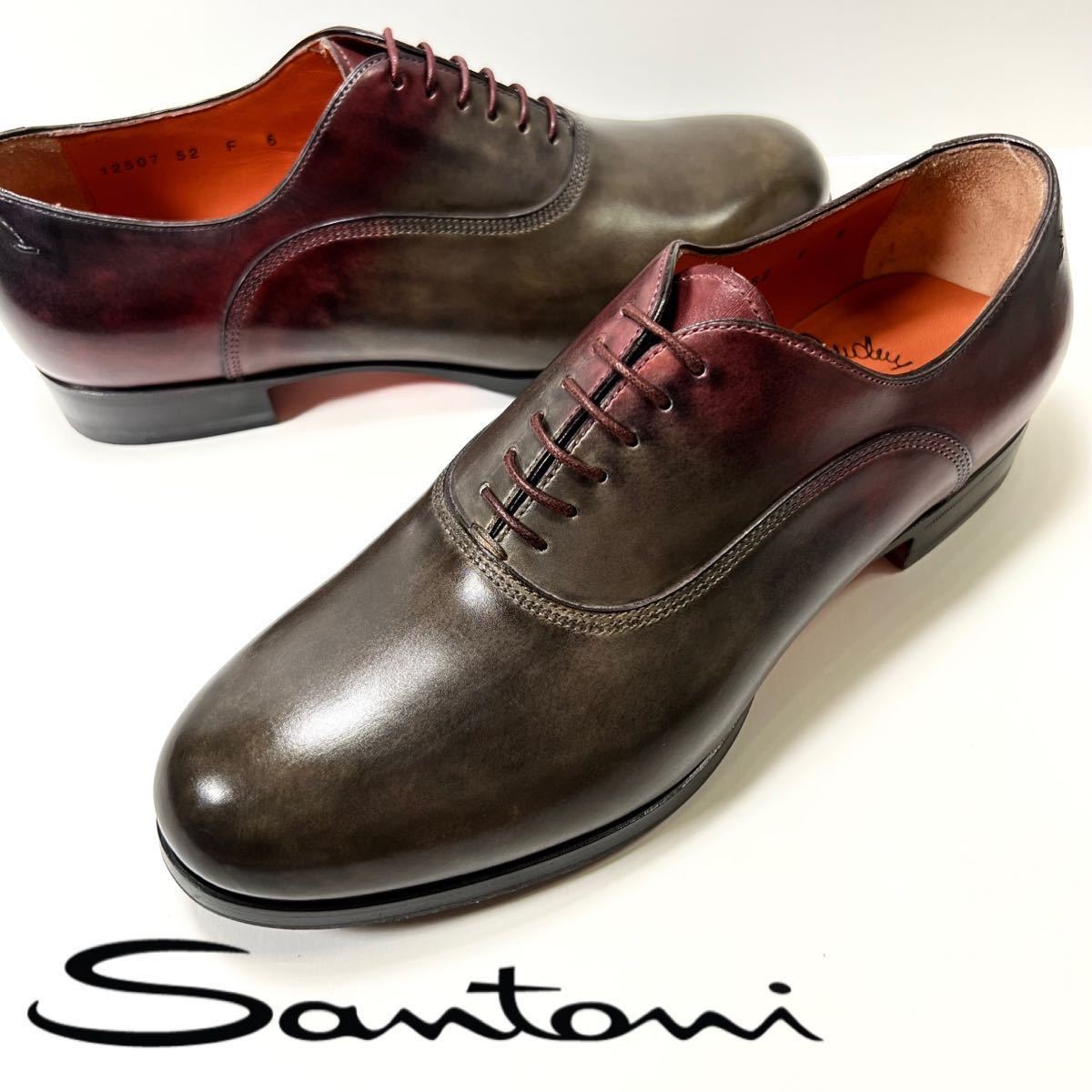 定番】サントーニ シングルモンクショートブーツ Santoni UK6 5 JP26 0