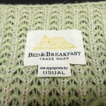 BED&BREAKFAST ベットアンドブレックファスト モヘヤ混 ビッグニット セーター グリーン系 USUAL_画像7