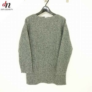 6 ROKU BEAUTY＆YOUTH ロク ビューティ&ユース LOOSE RIB KNIT ボートネック ルーズ ニット グレー系