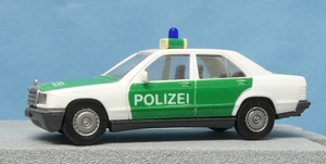  takkyubin (home delivery service) compact shipping 1/87 Herpa 4049 MB 190E Germany police used * present condition *1.