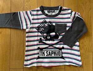 TK SAPKID☆スカル ロンT/80 ワールド 半袖Tシャツ 大好き ファミリア