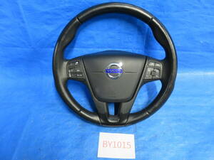 BY1015 Volvo V70 leather winding handle / steering gear / air bag cover / original * air bag, inflator less 