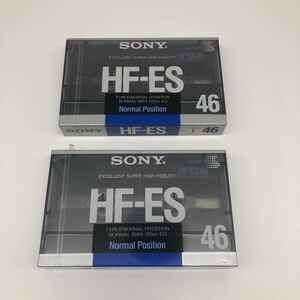 【j】未開封品　SONY HF -ES46カセットテープ　2個セット　ノーマルポジション　昭和カセット　NORMAL POSITION TYPEⅠ