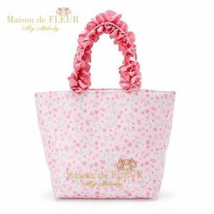 .★【サンリオ】Maison de FLEUR　マイメロ　フリルトートバック　ピンク　メゾンドフルール　花　フラワー　マイメロディ　R410_0825k