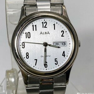 [ не использовался / быстрое решение / стоимость доставки 230 иен ]SEIKO ALBA сделано в Японии Movement AH019ZXrumib с подсветкой длина короткий игла мужские наручные часы 21019-10