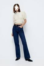 未使用 ザラ ZARA 可愛い☆ふんわり パフ袖 ケーブル ニット トップス S_画像2