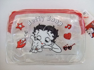 Betty Boop ベティブープ　スクエア　クリアポーチ　トラベル　ケース　スパ　旅行