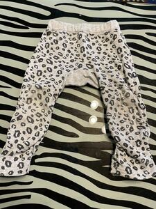  free shipping * baby *80 size * leopard print * reverse side nappy * pants *. hand * piece ..