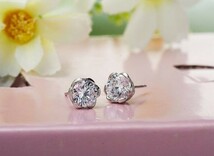 価格破壊！超高級！【極上の逸品】1円～ ◆大粒 ダイヤモンドピアス 2ct 【プラチナ仕上】_画像3