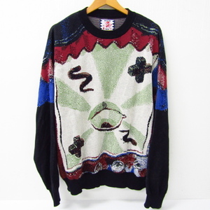 SON OF THE CHEESE Sano ba сыр Crystal bubble Knit мужской вязаный свитер SIZE:XL VFG6138