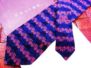 *1968* superior article * Celine [CELINE][ Logo go in * horse car ] necktie 