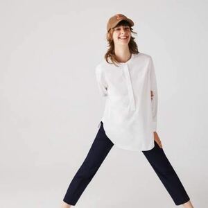 ラコステ　LACOSTE マオカラープルオーバーチュニックシャツ　長袖シャツ　34サイズ　Sサイズ