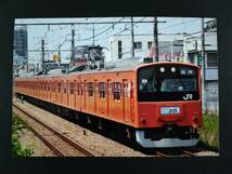 JR東日本【さよなら・中央線 / 愛されて30年・201系車両】下敷き・1枚＋車両生写真・3枚（下敷き撮影場所・日野駅～立川駅間）_画像6